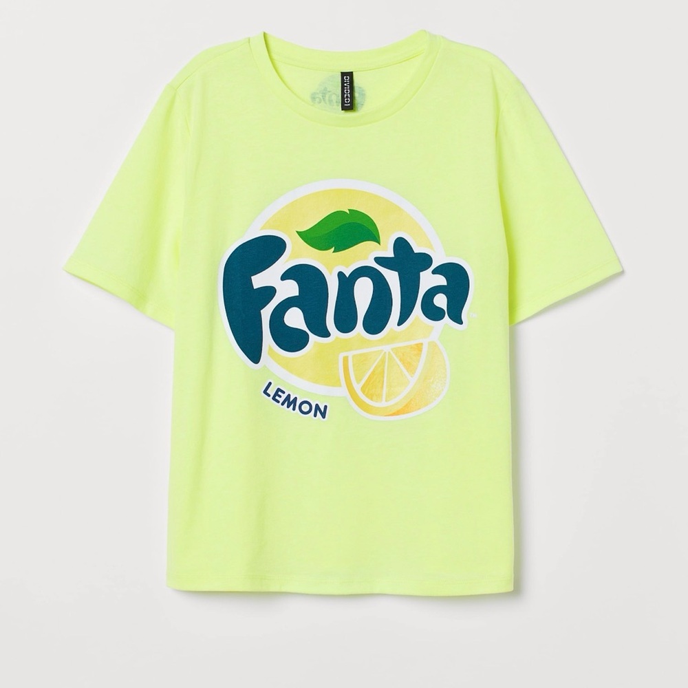 H&M Lime Green Fanta Graphic Tee - Picture 2 of 6